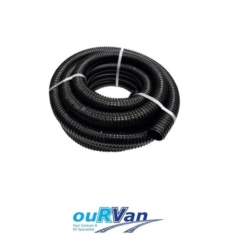 Black 20m X 25mm Sullage Waste Hose Roll Caravan RV - Picture 2 of 2