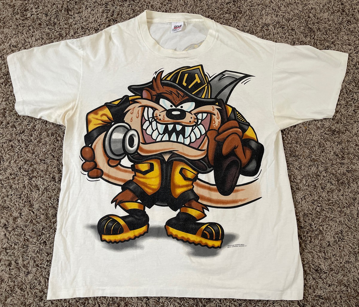 Vintage 90s 1994 Changes Taz Firefighter Looney Tunes Double