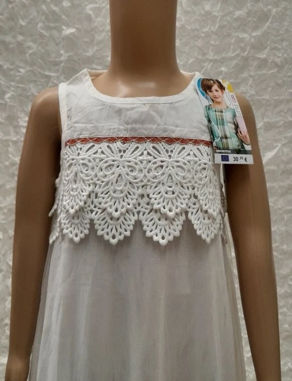 Trés Jolie Robe Orchestra Tulle et Broderie/ 6 ans/ 116/Blanc/Ecrue - Photo 3/4