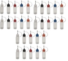 Needle Bottle Dropper TIP Squeeze Bottle Liquid 30Pack 10ml Multi Color