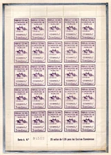 SPAIN 1937 FOUR CIVIL WAR ISSUE IN FULL SHEETS AVILA CHARITY STAMPS