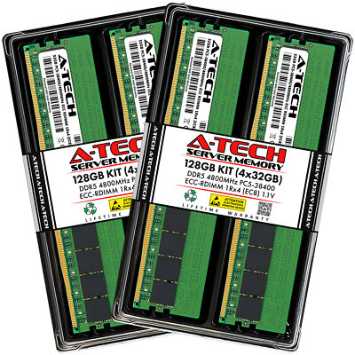 128GB 4x32GB PC5-4800 EC8 RDIMM Supermicro X13DEG-OA X14SBM-TF Memory RAM