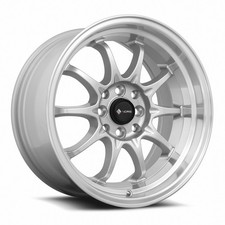 Llanta Vor Wheels TR3 16x8 4x100/4x114.3 ET20 73.1CB Silver Machine Lip