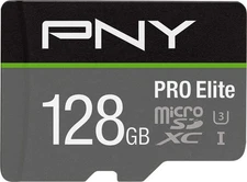 PNY 128GB PRO Elite Class 10 U3 V30 microSDXC Flash Memory Card - 100MB/s, Class