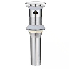 Bathroom Sink Pop-Up Drain with Overflow in Polished Chrome