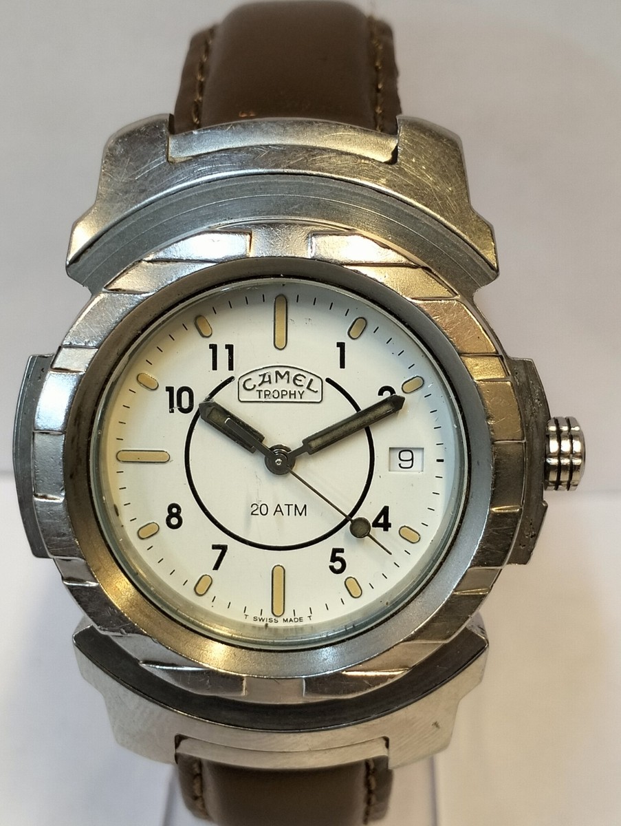 CAMEL TROPHY QUARTZ WHITE DIAL 662.551-559 MEN'S WORKING CONDITION