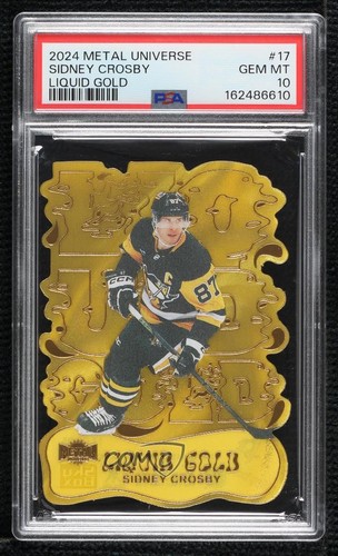 Sidney Crosby #17 2024 SkyBox Metal Universe Liquid Gold card
