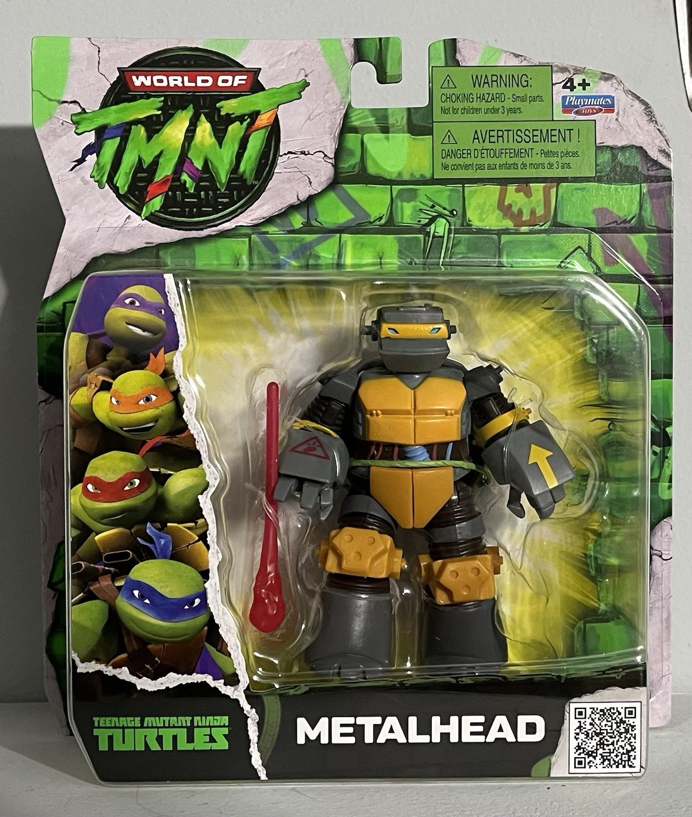 NEW 2026 World of TMNT 2012 RETRO METALHEAD IN HAND Playmates