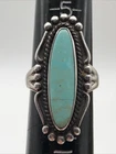 Vintage Native American Turquoise Sterling Silver Ring Size 6.5