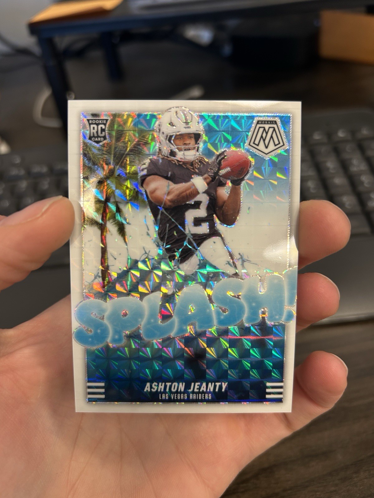 2025 Mosaic Ashton Jeanty White Splash #14 /25