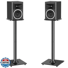 MOUNTUP Universal Speaker Stands Pair for Surround Sound, 31" Height Floor Sp
