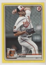 2020 Bowman Yellow 21/75 John Means #34 05qn