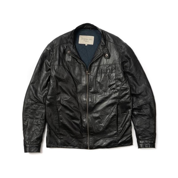 Men AllSaints Jacket Black Leather 38 / M / 46