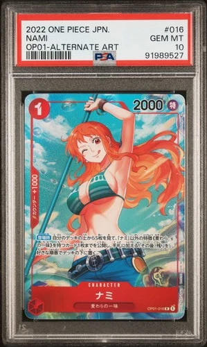 NAMI 2022 ONE PIECE JAPANESE OP01-ROMANCE DAWN #016 PSA 10