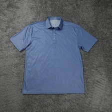 Collars & Co. Polo Shirt Mens Extra Large Dress Collar Short Sleeve Blue