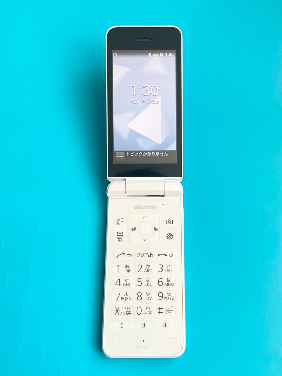 KYOCERA DIGNO Keitai KY-42C Android Flip Phone Unlocked White From