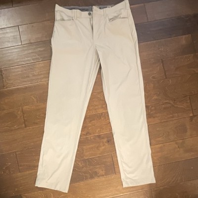 RedHead Men's Beige Straight Leg Flat Front Twill Pants 36 Regular Fit