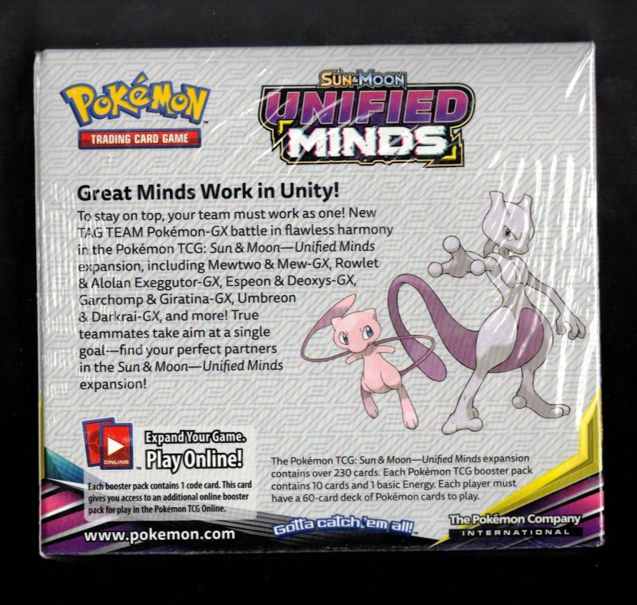 Pokemon TCG Sun & Moon Unified Minds Booster Box Factory Sealed 36 Packs | eBay Pokemon TCG Sun & Moon Unified Minds Booster Box Factory Sealed 36 Packs | eBay