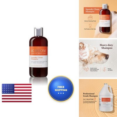 iGroom Squeaky Clean Dog Shampoo, Luxury Pet Beauty Care, Intense Cleaning