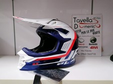 CASCO CROSS ENDURO UFO INTREPID BLU BIANCO ARANCIO ECE 22.06 MODELLO 2024.  L