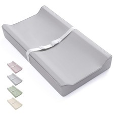 Blissful Diary Vegan Leather Baby Changing Pad with Standard Light Gray