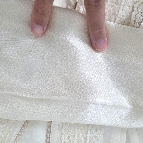 Gunne Sax Jessicas Gunnies Victorian Satin Blouse Vintage 70s Womens Small Ivory - Picture 13 of 15