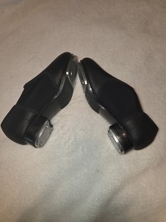 Linodes Toddler Unisex Black Slip on Tap Shoes Size 10C