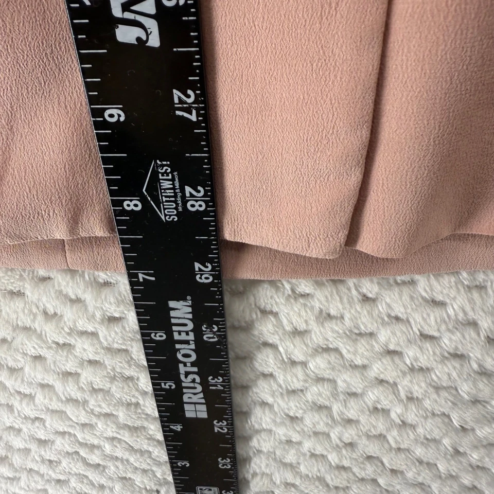 Lew Magram New York Silk Blazer Pants Suit Set Women's Size 12 Blush Pink - Image 4 of 4