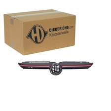 DIEDERICHS SPORT GRILL LED KÜHLERGRILL SCHWARZ ROT passend für VW GOLF VIII