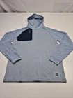 FootJoy Hoodie Mens Medium Blue ThermoSeries Golf Fleece Pullover Chest Pocket