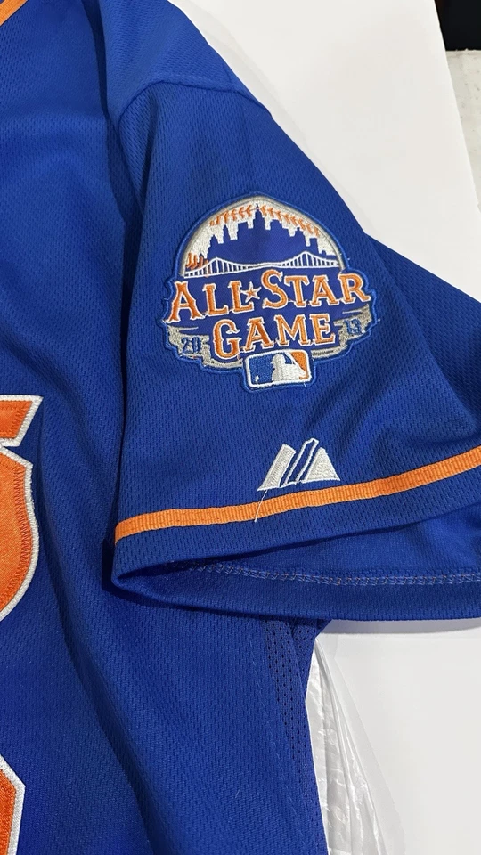 Camiseta Majestuosa Auténtica Matt Harvey On Field New York Mets Talla-50 Con Parche Foto 3 de 4