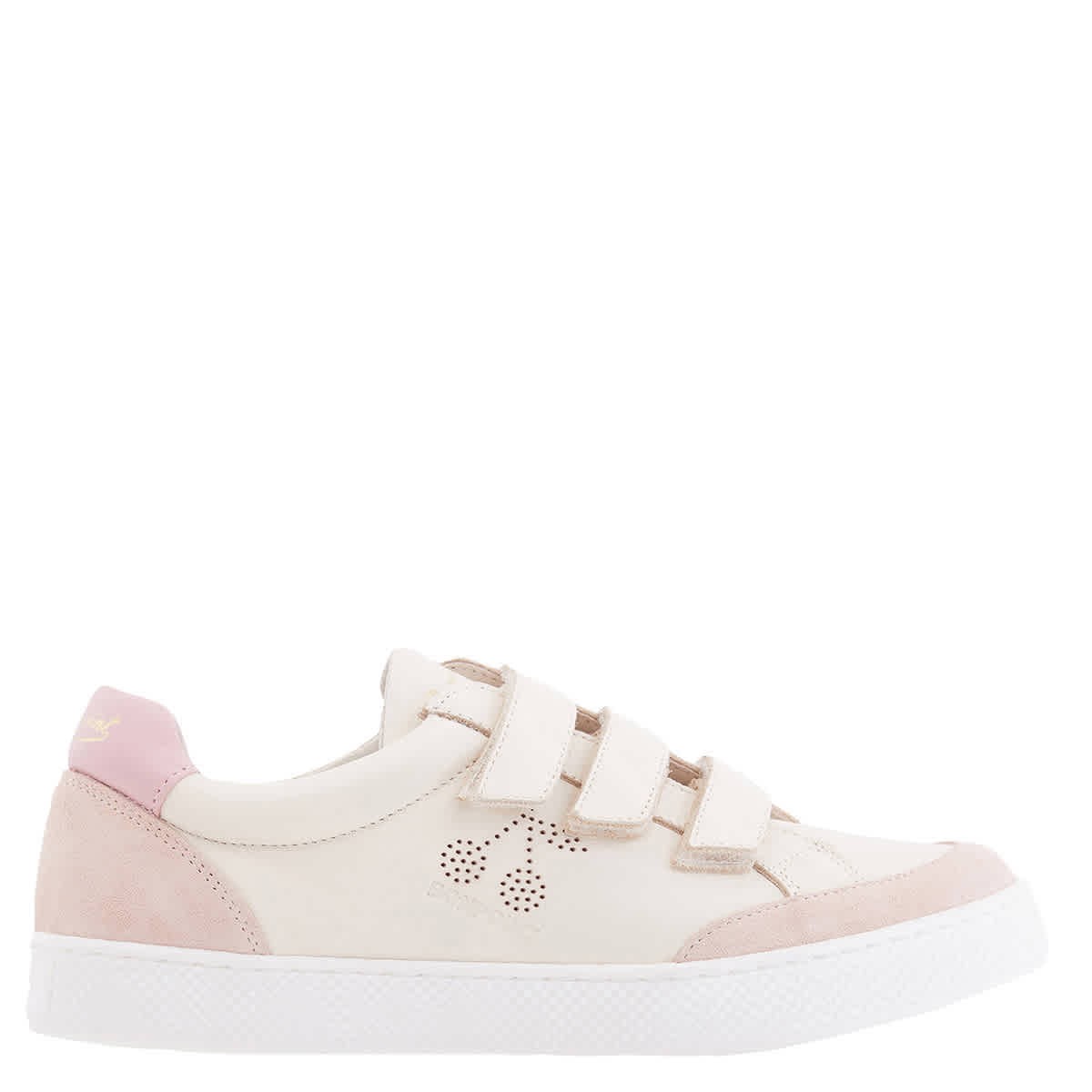 Bonpoint Kids Ecru Fedy Cherry-Print Touch-Strap Sneakers