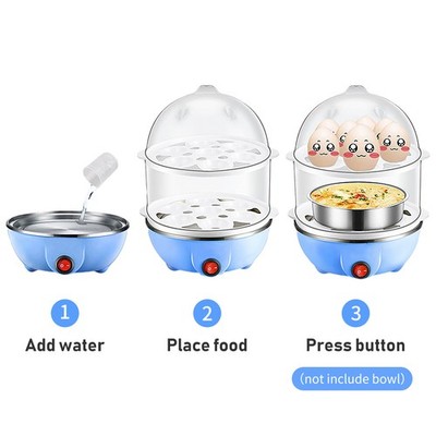 Double Layer Egg Cooker 14 Egg Capacity Hard Boiled Egg Cooker Anti-dry DPJP