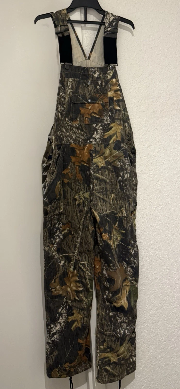 Jerzees Men’s Overalls Pants 34 Camouflage Bib Cargo Outdoors Hunting Work-Gear