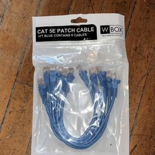  Lot of 16 Cat 5e RJ-45 to RJ-45 Ethernet Patch Cable Blue 1ft 6 Pack