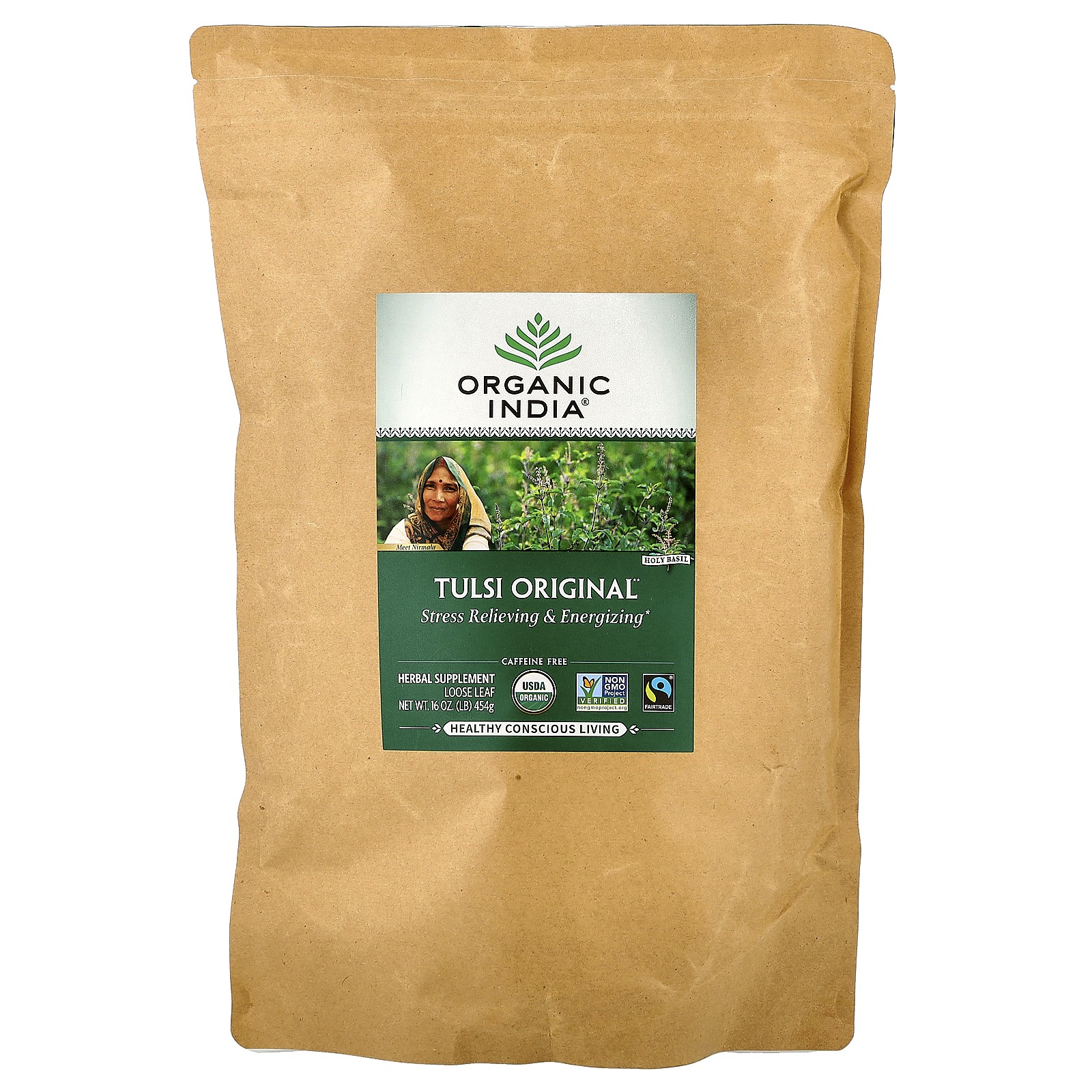 Tulsi Original Loose Leaf Tea, Caffeine Free, 16 oz (454 g)