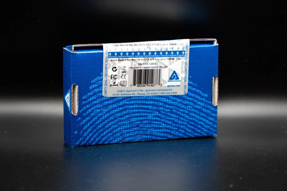 Apricon Aegis Secure Key 3NX: Software-Free 256-Bit AES XTS Encrypted USB 3.1 Fl - Image 2 of 2