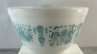 Vintage Pyrex Turquoise Amish Butterprint 1.5 Pint Mixing Bowl #401 Pristine
