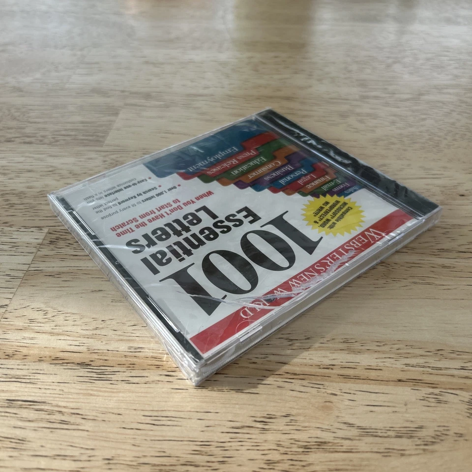 Webster's New World 1001 Essential Letters for Windows 95 Sealed Box damaged - Image 4 of 4