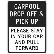 LYLE T1-1309-HI_12x18 No Parking Sign, 12" W, 18" H, English, Aluminum, Black,