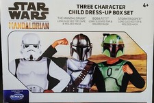Star Wars The Mandalorian Three Character Child/ Kids Halloween Costumes - NEW
