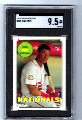Juan Soto 2018 Topps Heritage  ROOKIE SGC Graded 9.5