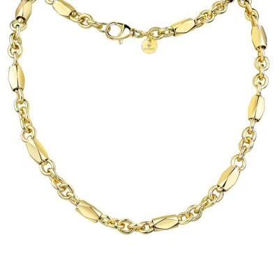 Halskette vergoldet Gold 999 24 Karat Messing Damen Herren WASSERFEST K6138DL - Bild 1 von 4