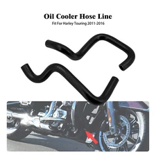 Engine Tank Oil Cooler Hose Line Pipe Fit For Harley Touring Electra Glide 11-16
