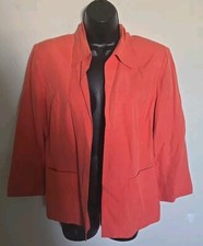 Coldwater Creek Silk Blend Open Front Blazer Jacket Size Small Great Condition