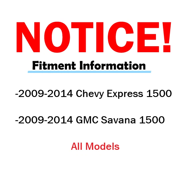 12.99'' Front & Rear Disc Rotors Brake Pads for 2009 - 2014 Express Savana 1500 - Image 2 of 4