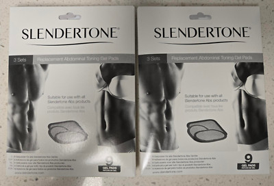 2x Slendertone Replacement Abdominal Toning Gel Pads Unisex 18 Pads See Dates