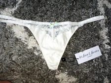 New VS/love for lemons cutout string thong  white small 