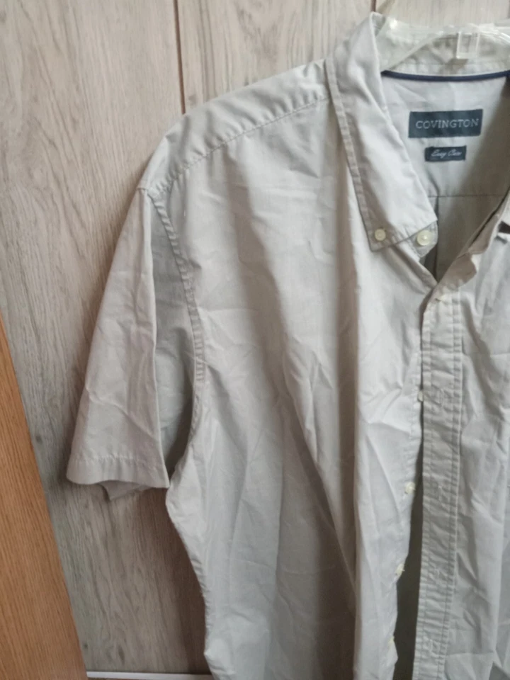 Camisa de vestir manga corta COVINGTON para hombre talla 2xl caqui abotonada  Foto 2 de 4