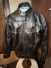 VINTAGE Echtes Leder Leather Motorcycle Jacket German XL No Size See Photos